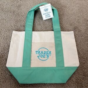 Trader Joe’s Mini Pastel Canvas Tote Bag - Mint Green